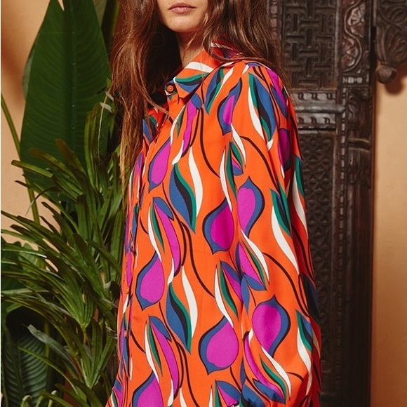 💜💜💜BUCKETLIST Grovy Colorful Blouse💜💜💜 - Picture 11 of 11